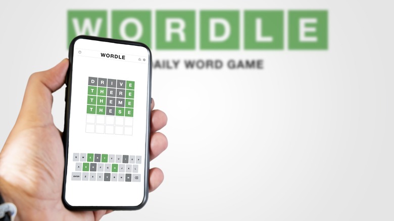 wordle puzzle smartphone logo background
