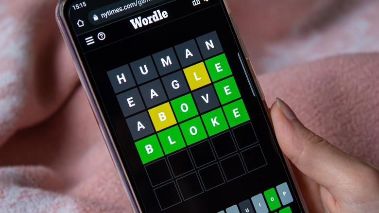 Wordle puzzle on a smartphone