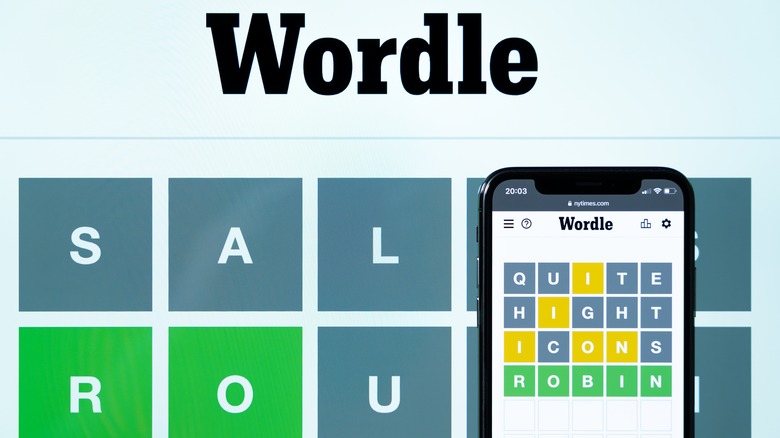 Wordle puzzle on a smartphone