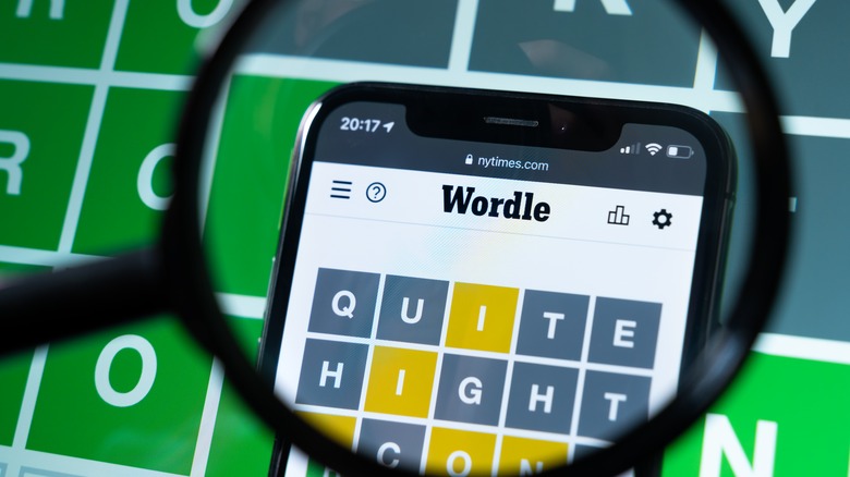 The popular word-based Puzzle game called Wordle.