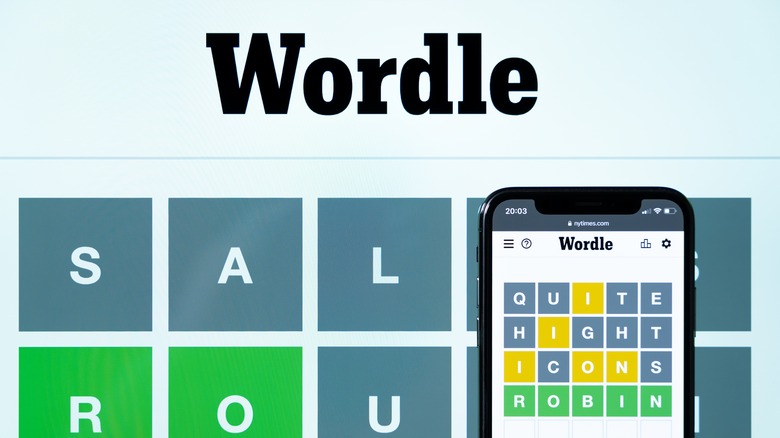 Wordle on a smartphone