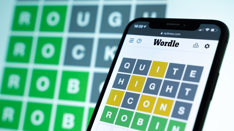 Wordle puzzle on a smartphone