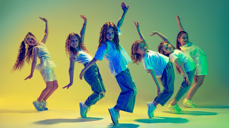 group of children dancing