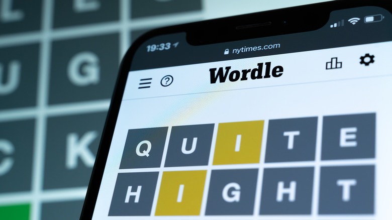 Wordle puzzle smartphone laptop