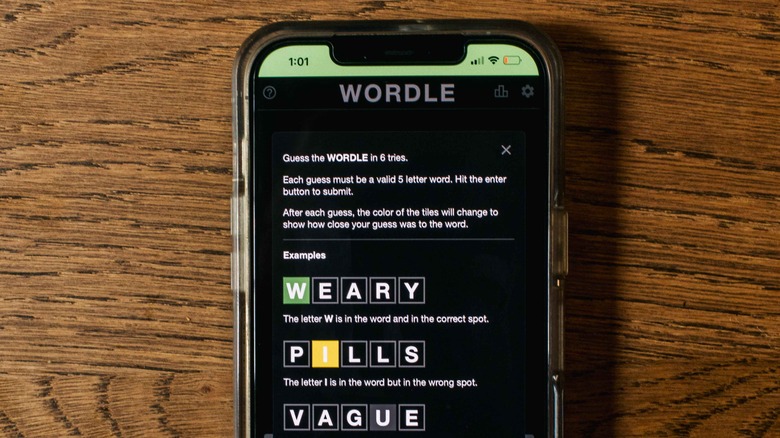 Wordle puzzle smartphone