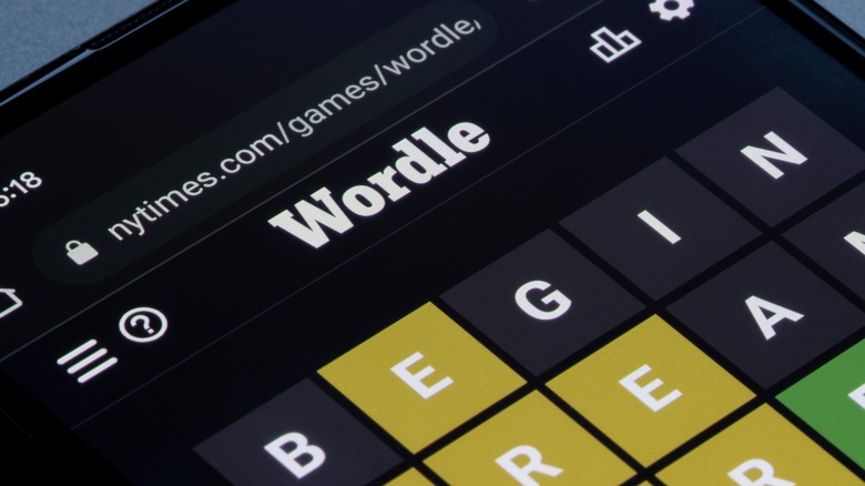 Wordle puzzle on a smartphone