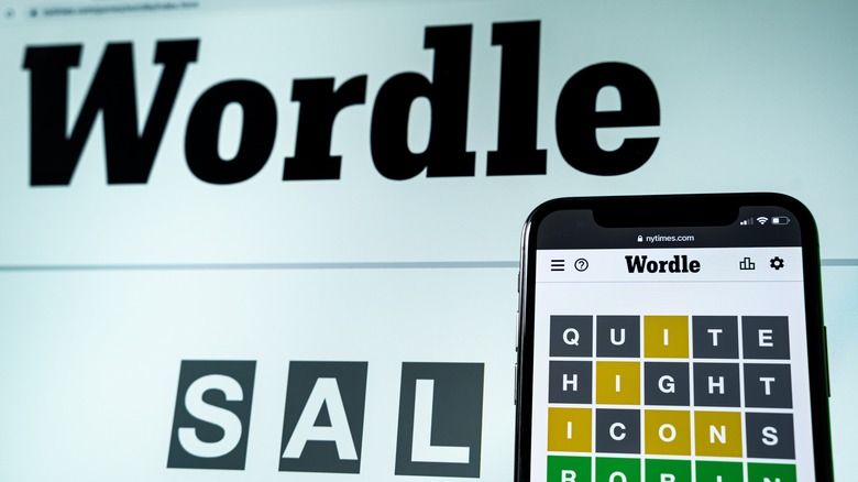 Wordle puzzle on a smartphone