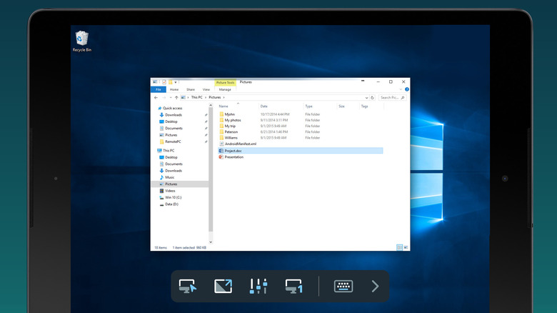 RemotePC on Android tablet