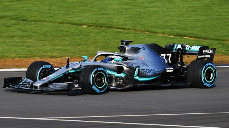 Mercedes 2019 Formula 1 car on track
