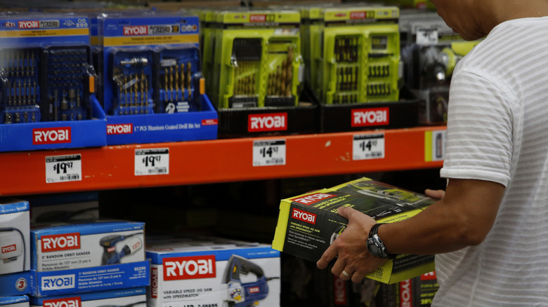 Ryobi tools at Home Depot