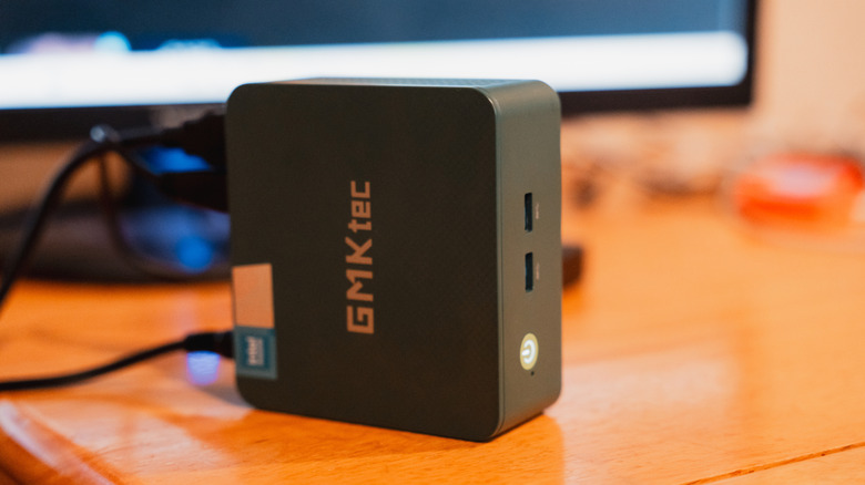 A mini PC connected to peripherals