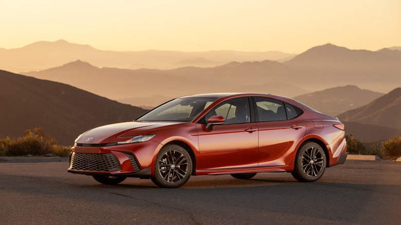 The 2026 Toyota Camry in the Supersonic Red color option