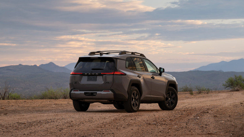 The rear quarters of a 2026 Toyota RAV4