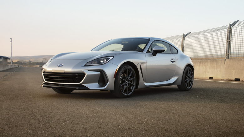 2025 Subaru BRZ parked on a racetrack