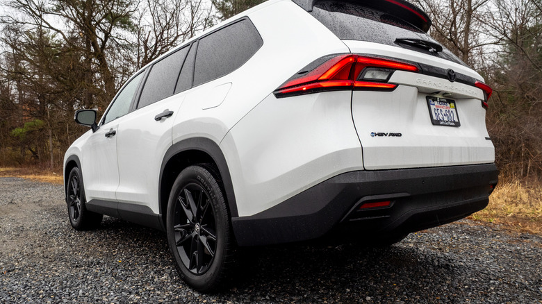 2026 Toyota Grand Highlander Hybrid Nightshade left rear three-quarter view