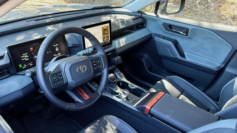 2026 Toyota RAV4 Woodland PHEV steering wheel and dashboard
