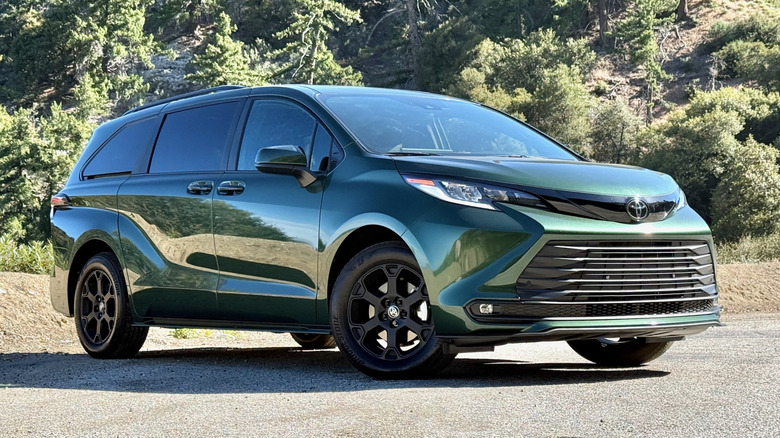 2026 Toyota Sienna Woodland Edition parked in the mountains