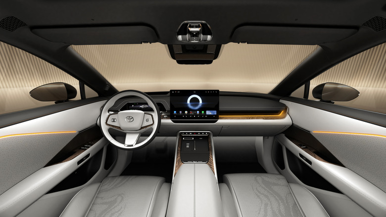 Interior of Toyota bZ7 in studio