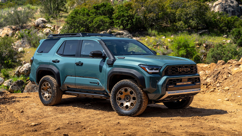 a blue 2025 Toyota 4Runner Trailhunter parked
