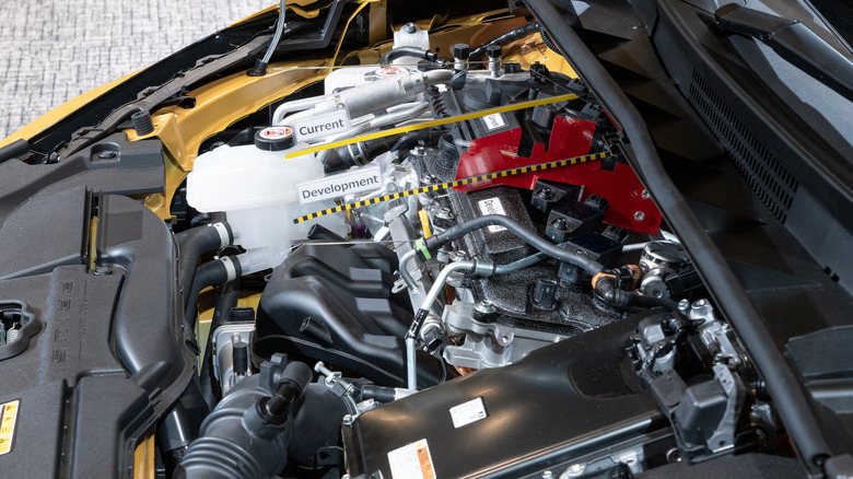 Comparison between new and old Toyota Prius engine size
