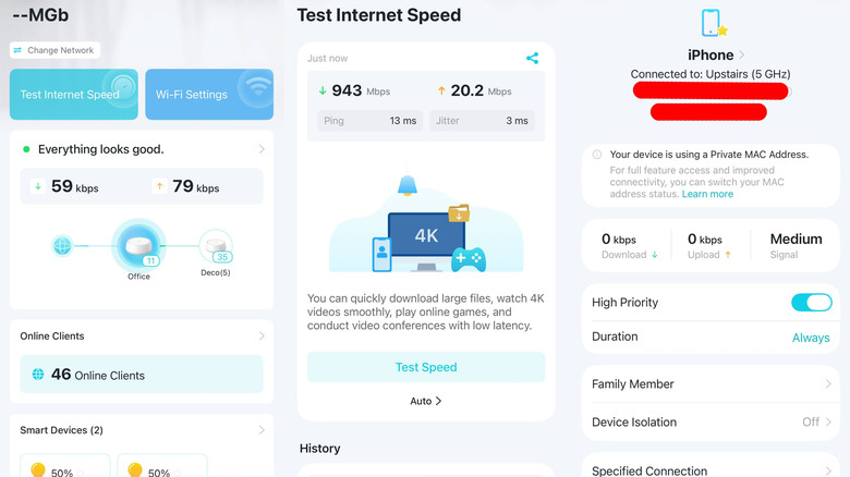 screenshots of the deco app
