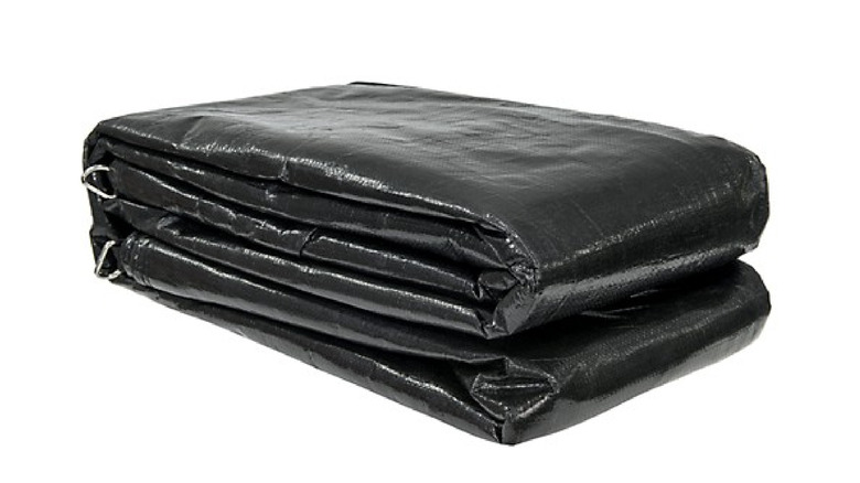 The JobSmart Heavy-Duty Poly Truck Tarp on a white background