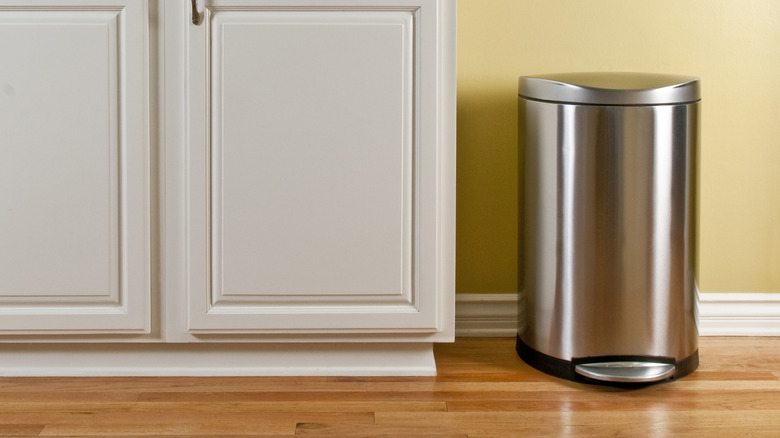 stainless steel garbage can