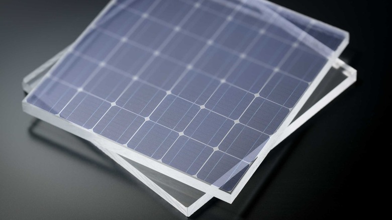 Transparent solar panel and transluscent solar panel
