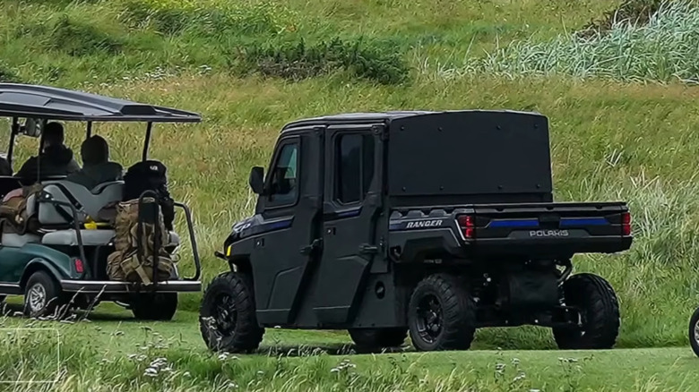 Golf Force One armored golf cart Trump