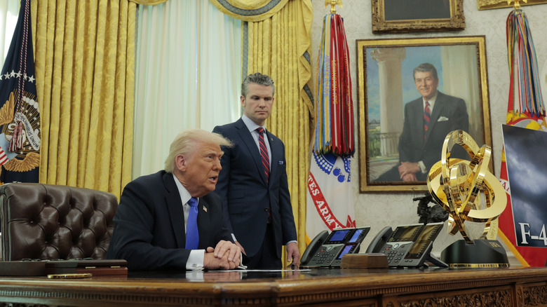President Donald Trump in the Oval Office.