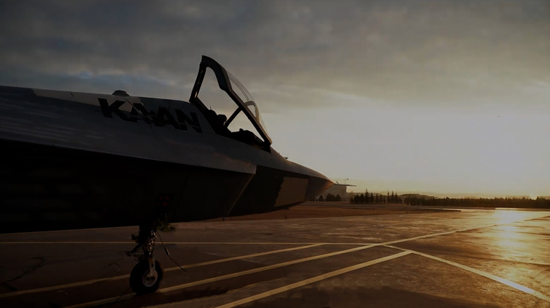 The Turkish Kaan fighter parked on a runway