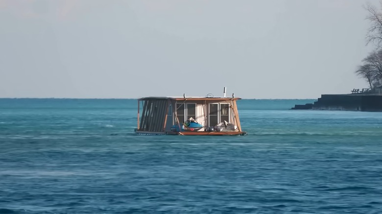 A houseboat on the St. Clair River.