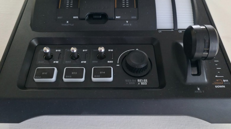 The VelocityOne Dual Throttle's bottom panels and buttons