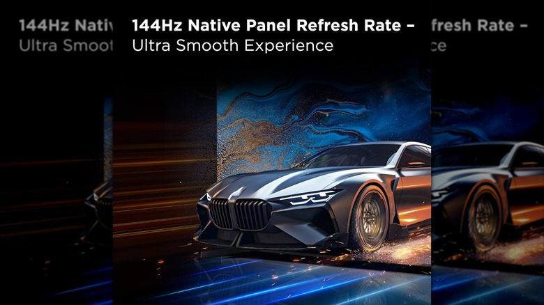 TCL promotional slide for 144Hz refresh rate