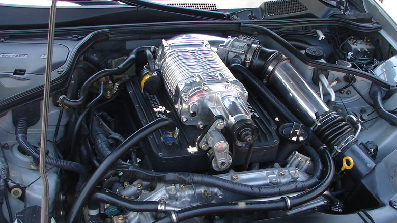 Stillen twin-screw supercharger on a Nissan 350Z engine
