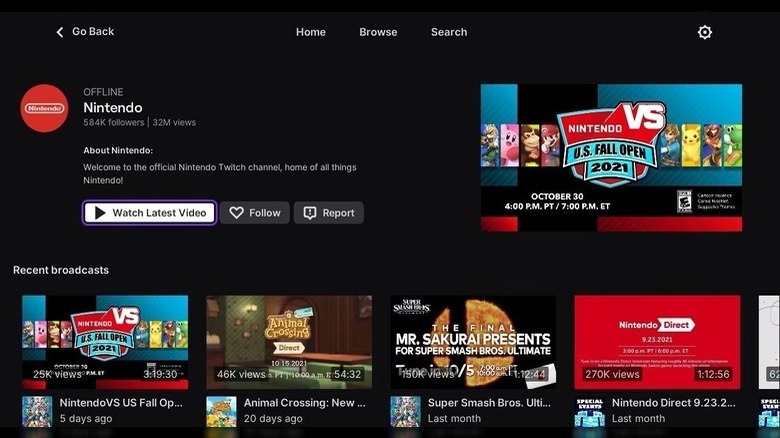 Twitch app for Switch