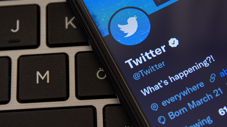 Twitter profile page