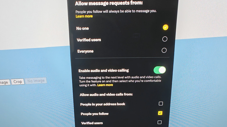 Call controls on X