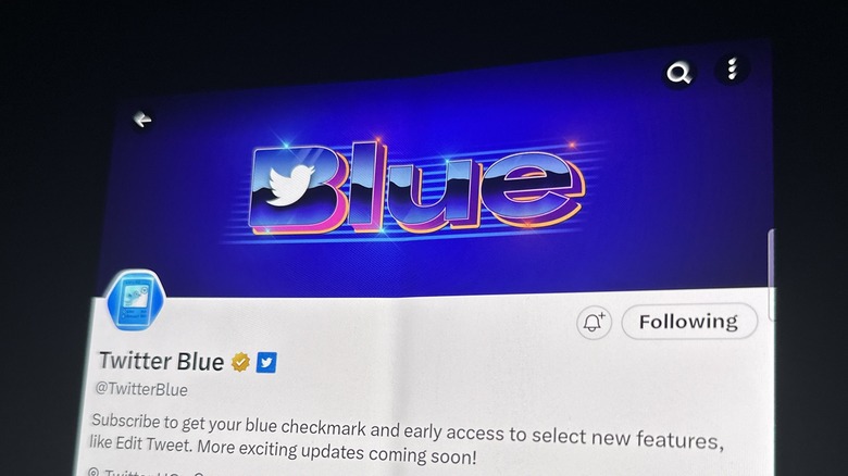 Official Twitter Blue online handle.