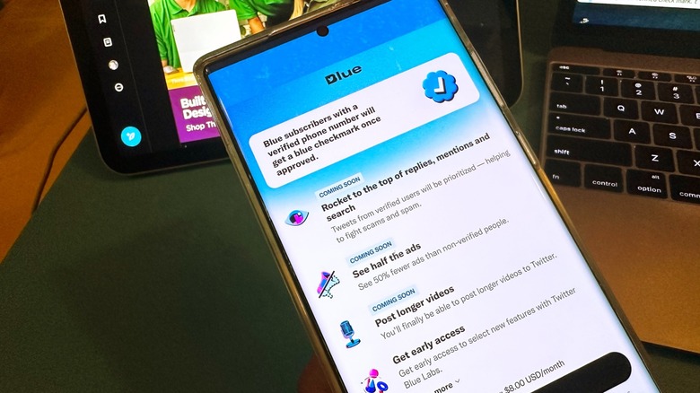 Upcoming benefits of the Twitter Blue subscription service.