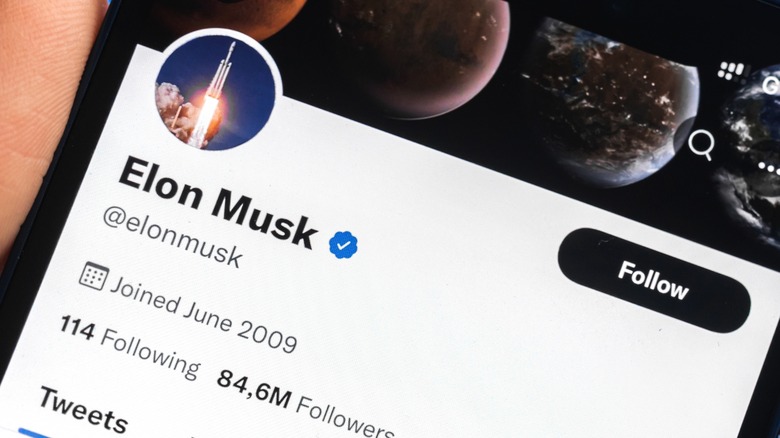 Elon Musk Twitter account