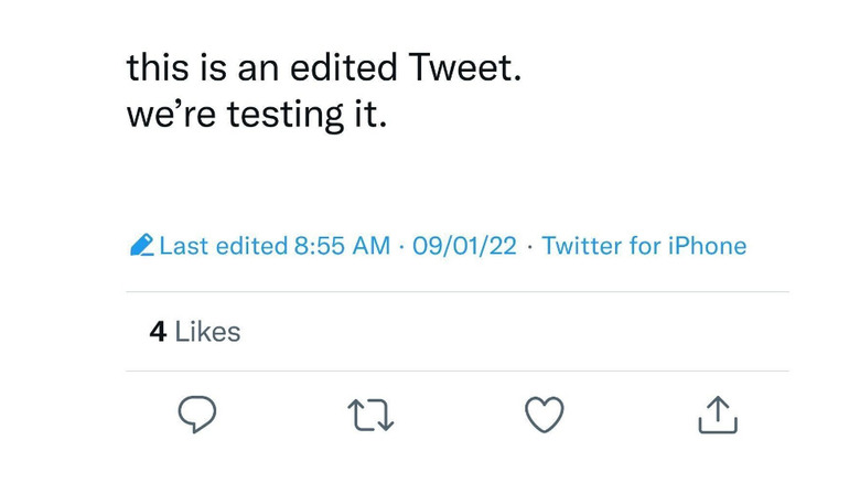 Edited tweet feature