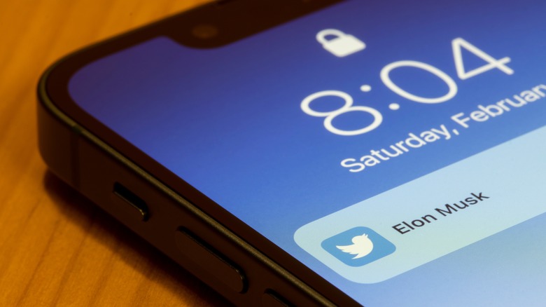 Twitter Elon Musk iPhone notification