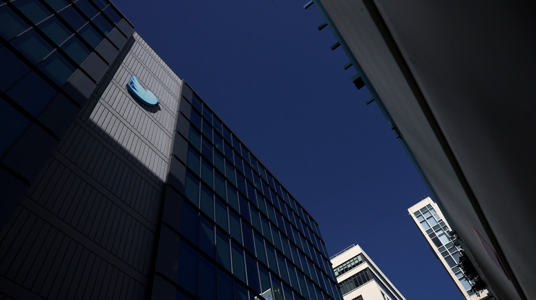 twitter building external shadow logo