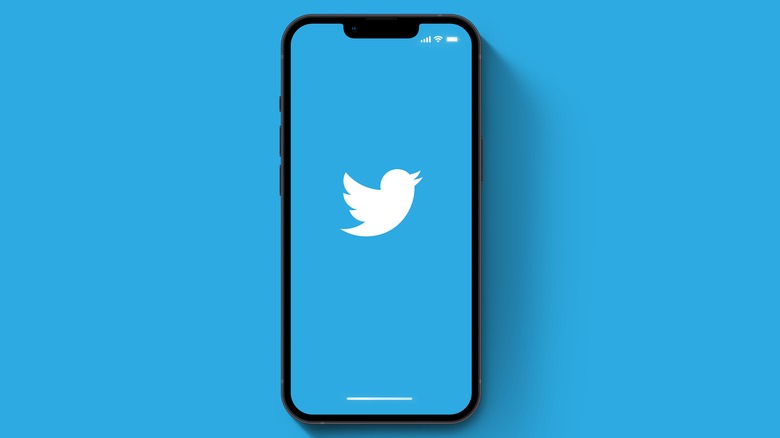 Twitter blue logo iPhone