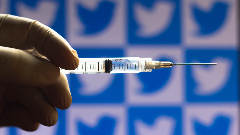 twitter covid misinformation syringe vaccine