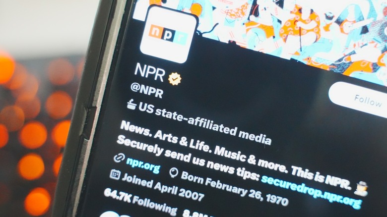 Photo of NPR Twitter account