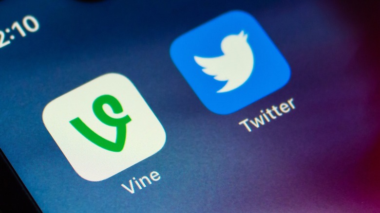 App icons Twitter and Vine