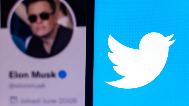 Elon Musk and Twitter logo