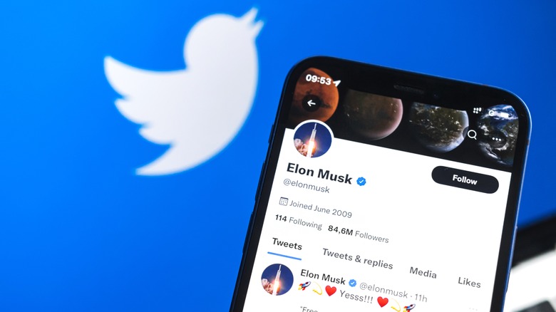 Twitter profile and Twitter logo